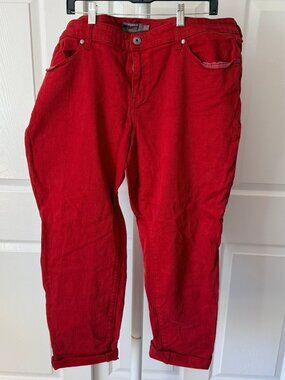 Torrid Red Jeans Size 22R Regular